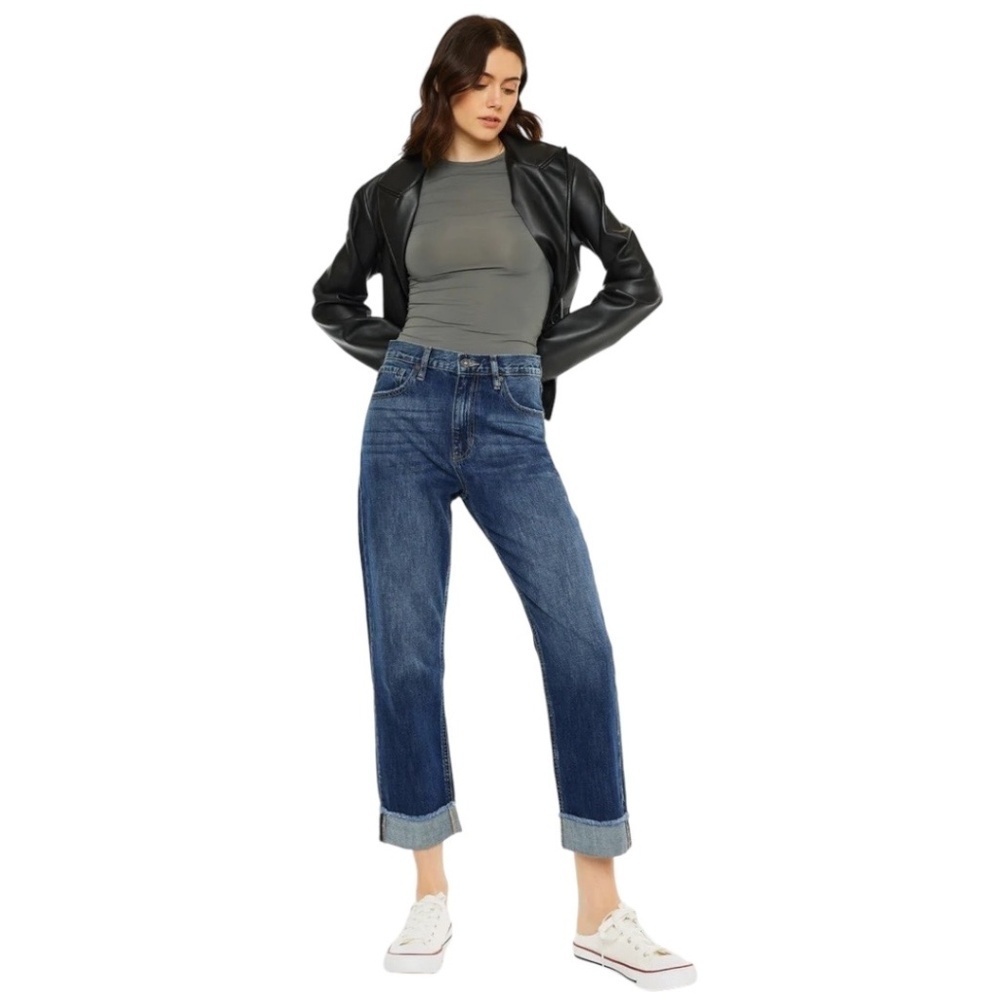 KanCan Finley Jeans Straight-leg Whiskering Detail